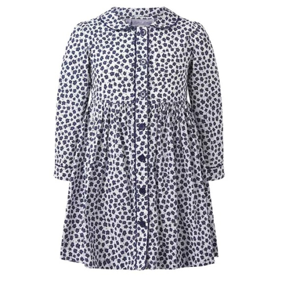 Rachel Riley Blue and White Floral Kids Dress